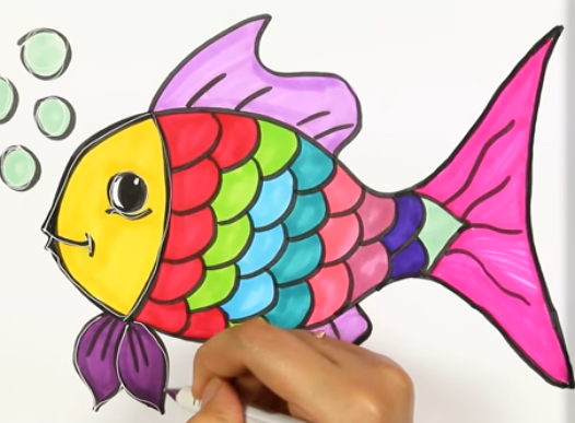 Cara Menggambar Ikan 