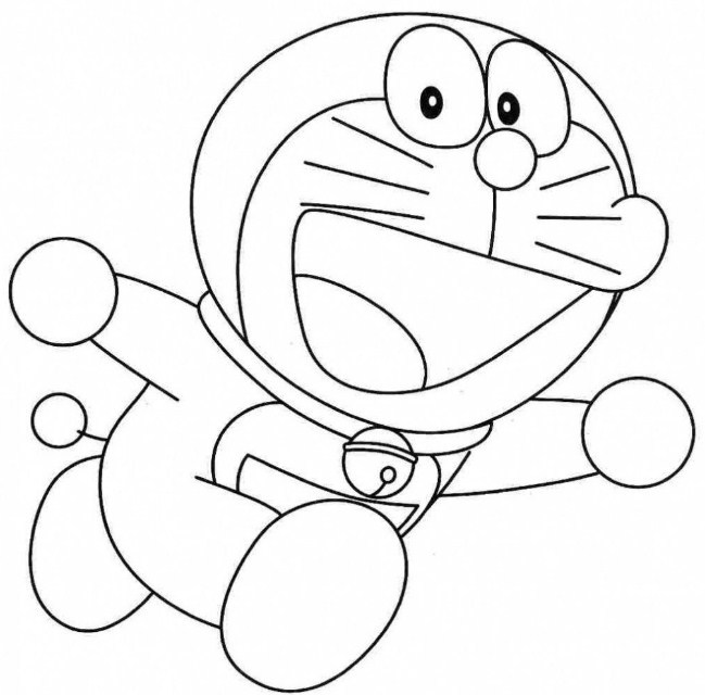 Gambar Doraemon Hitam Putih