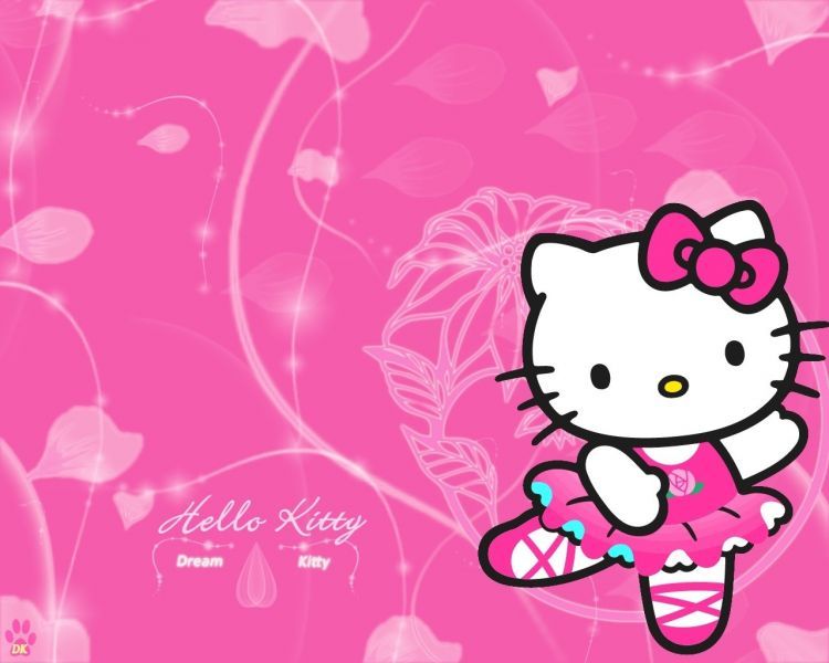 Gambar Hello Kitty Warna Pink