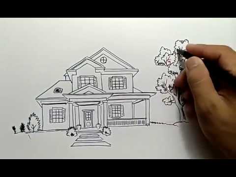 Cara Menggambar Rumah