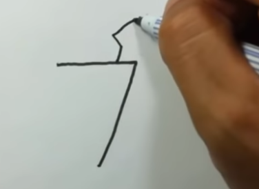 Cara Menggambar Kepala Burung Dengan Angka Tujuh