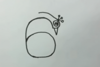 Cara Menggambar Burung Merak Dengan Angka Enam