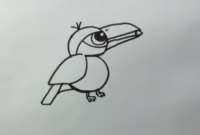 Cara Menggambar Burung Dengan Angka Tiga